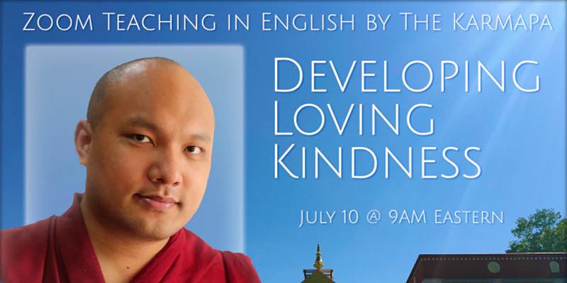 Developing Loving Kindness - Zoom teaching His Holiness the Gyalwang Karmapa